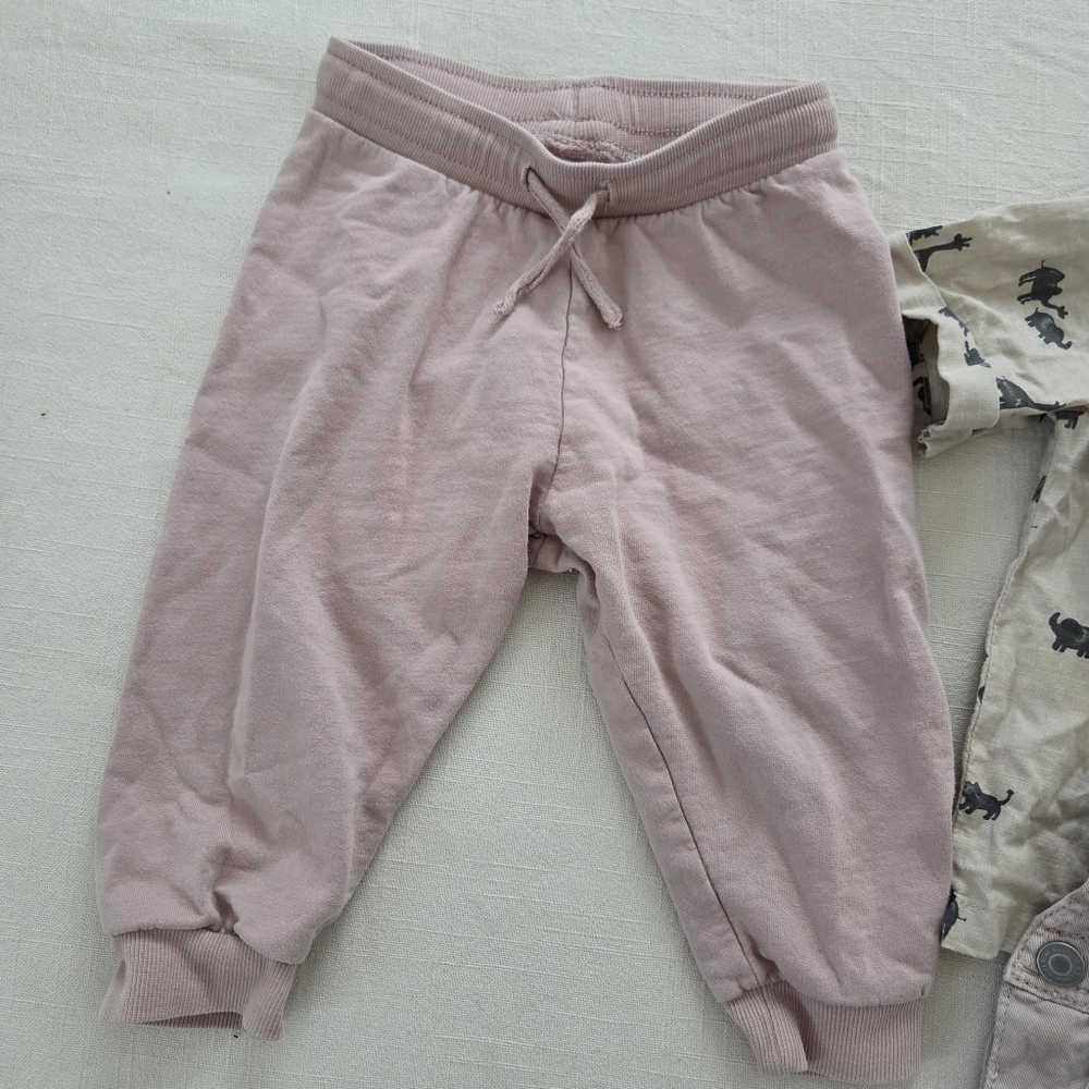 H&m Bundle Neutral Beige Baby Toddler Matching Outfit Set 12 Months - Picture 4 of 10